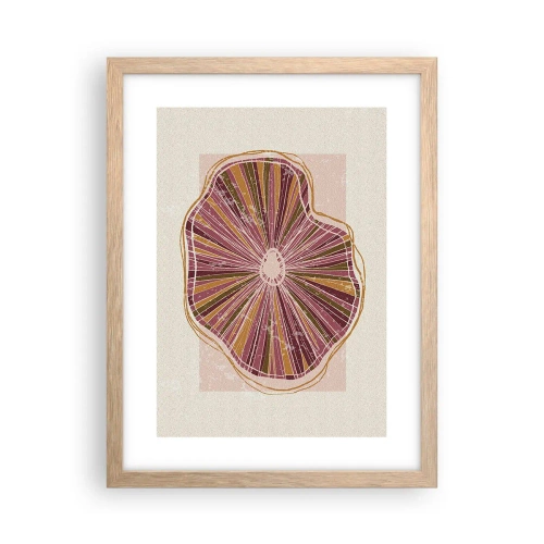 Póster en marco roble claro - Abstracción radiante - 30x40 cm