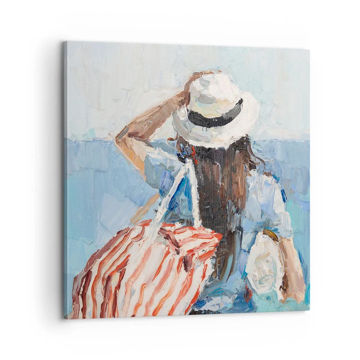 Cuadro sobre lienzo - Impresión de Imagen - Bienvenida a tus vacaciones - 60x60 cm