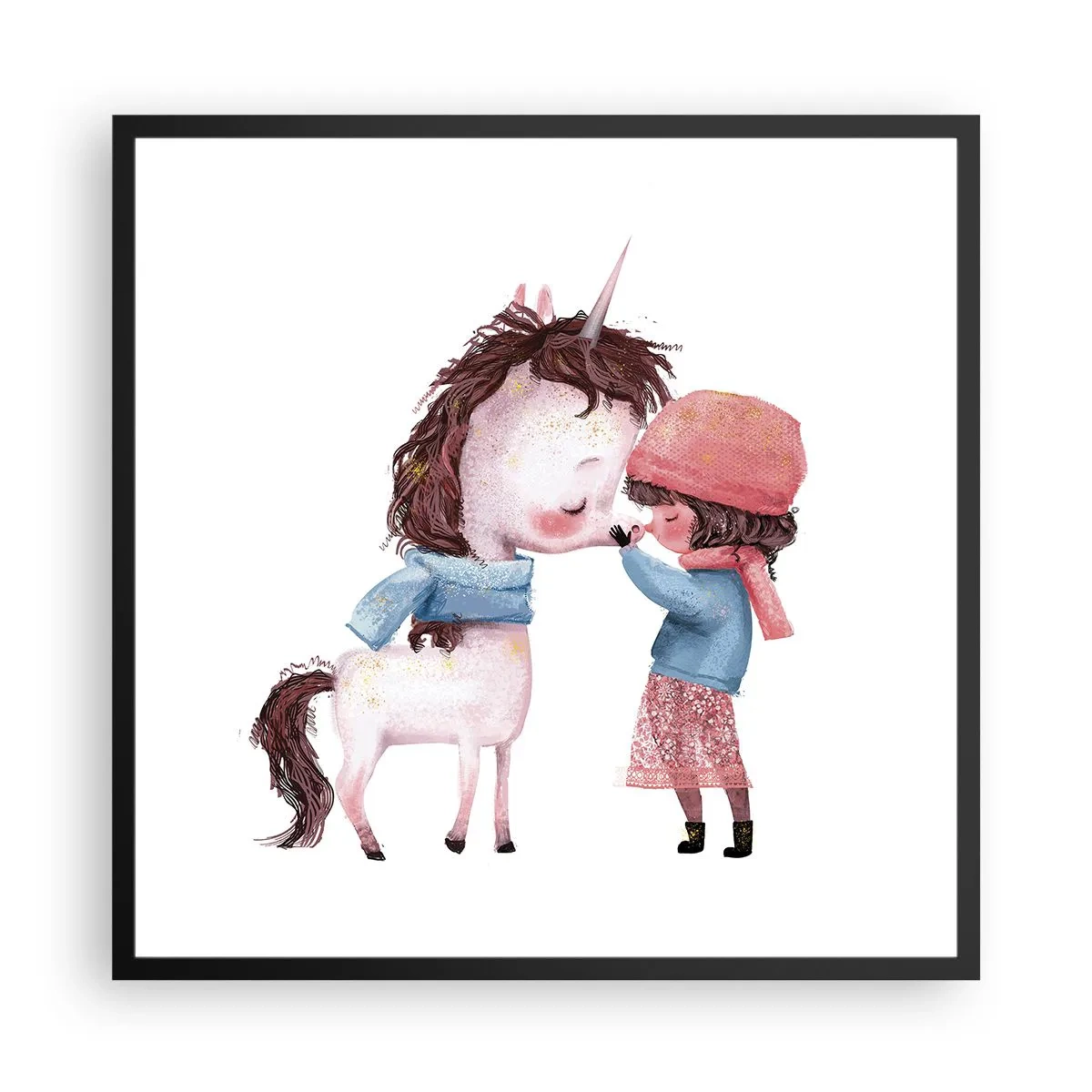 Póster en marco negro - Un cuento de invierno - 60x60 cm