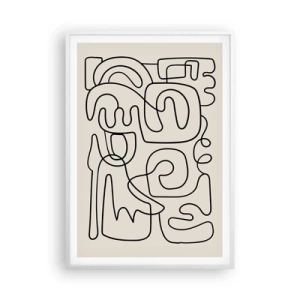 Póster en marco blanco - El camino correcto - 70x100 cm