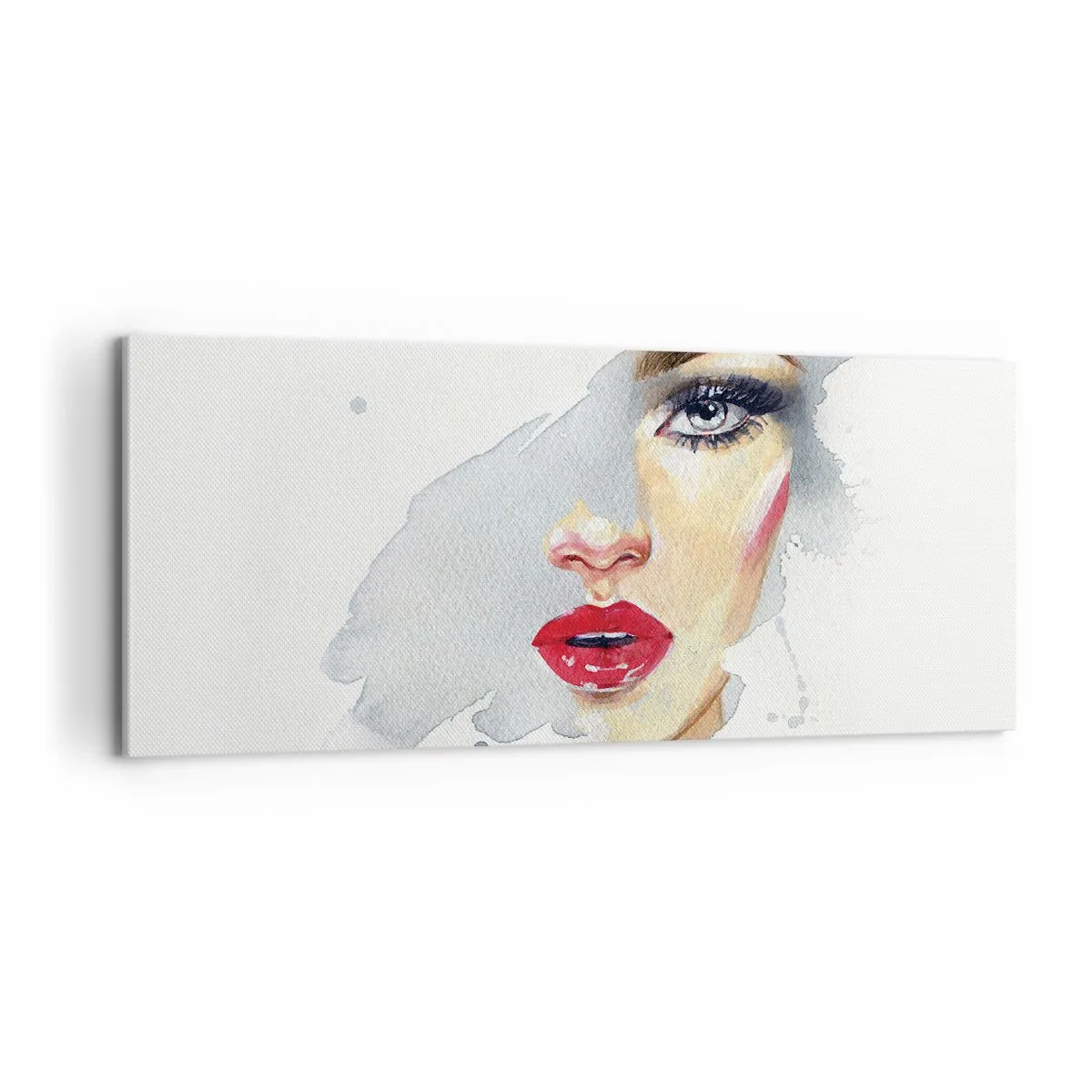Cuadro sobre lienzo - Impresión de Imagen - Reflejo en una gota de agua - 100x40 cm