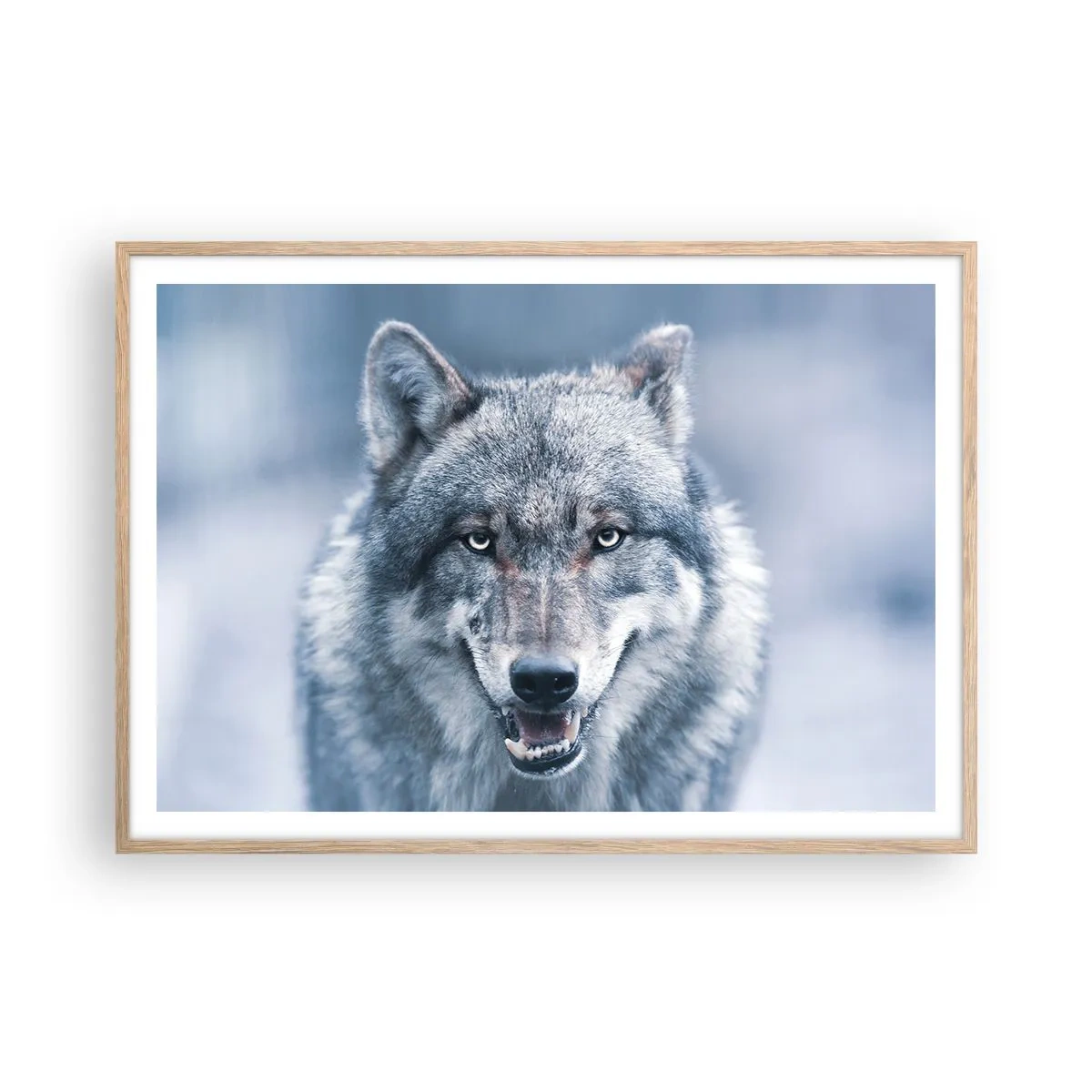 Póster en marco roble claro - ¿Aceptarás el reto? - 100x70 cm