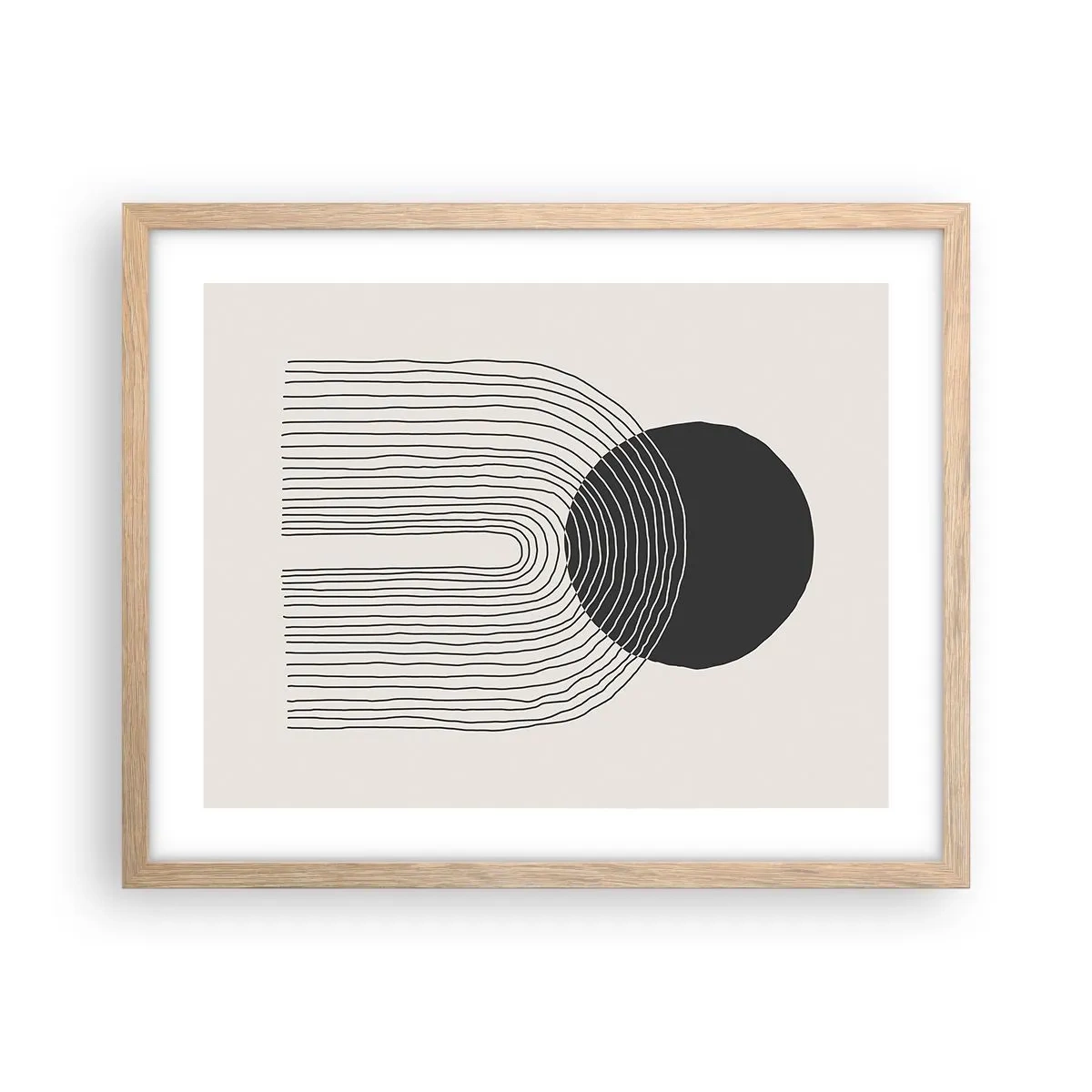 Póster en marco roble claro - Temblor y certeza - 50x40 cm