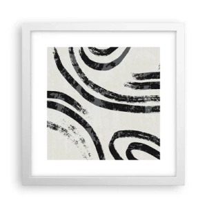 Póster en marco blanco - A medias - 30x30 cm