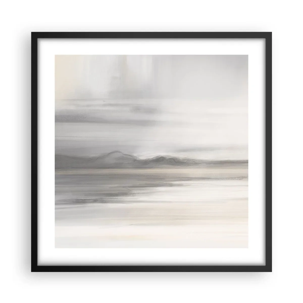 Póster en marco negro - Una distancia reflexiva - 50x50 cm