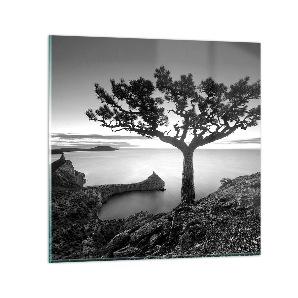 Cuadro sobre vidrio - Impresiones sobre Vidrio - Calma hasta el horizonte - 60x60 cm