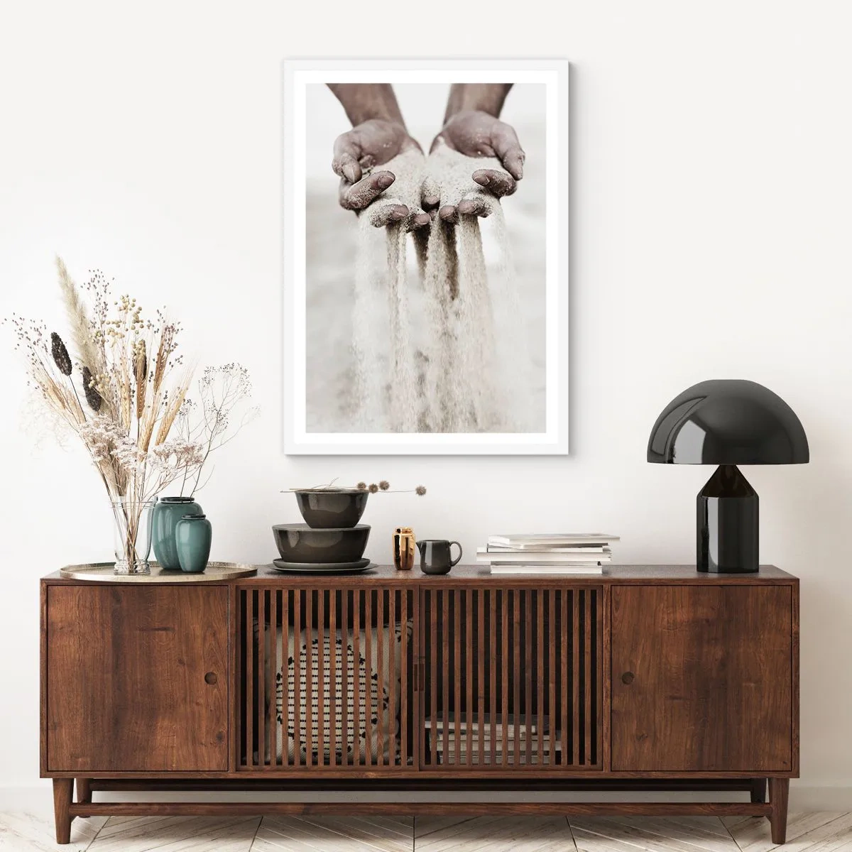 Póster en marco blanco - Con estas manos... - 61x91 cm