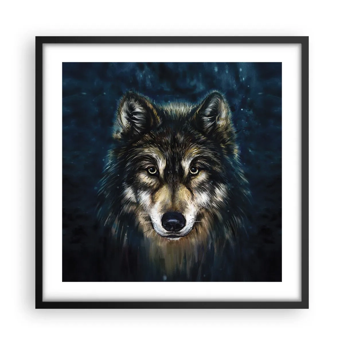 Póster en marco negro - ¿Alfa? Y omega - 50x50 cm