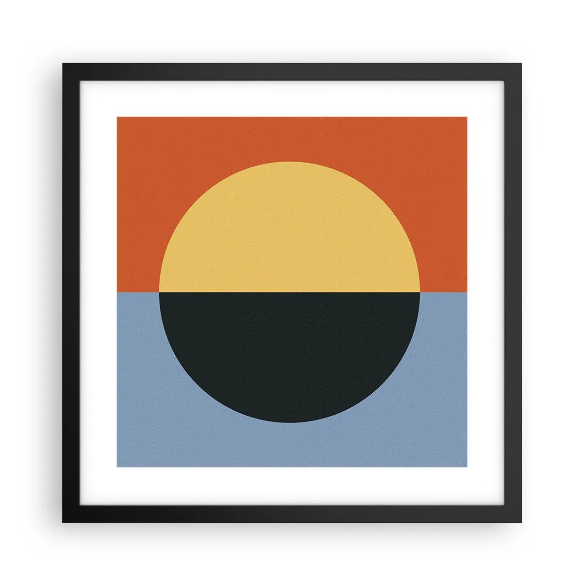 Póster en marco negro - Una composición de calidez y frescura - 40x40 cm