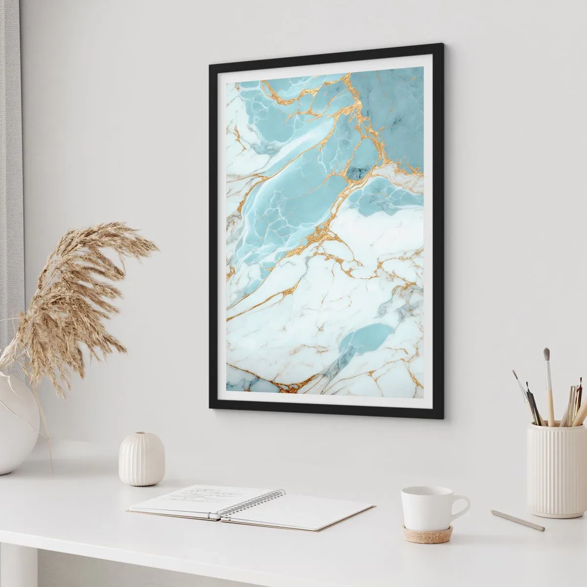 Póster en marco negro - Riqueza en la piedra - 70x100 cm