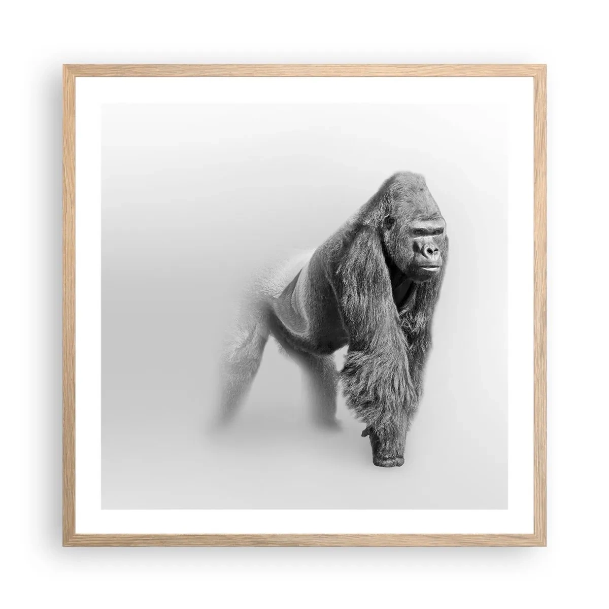 Póster en marco roble claro - Confiando en su fuerza - 60x60 cm