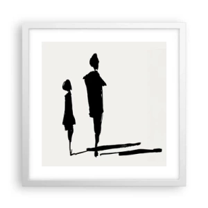 Póster en marco blanco - ¿Seguro que juntos? - 40x40 cm