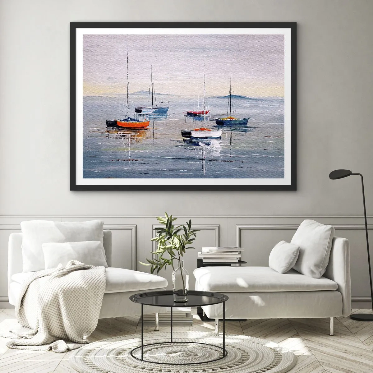 Póster en marco negro - Un más que merecido descanso - 40x30 cm