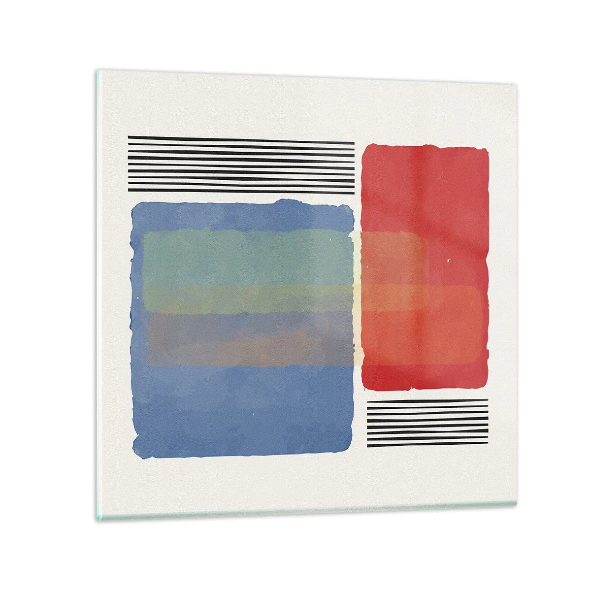 Cuadro sobre vidrio - Impresiones sobre Vidrio - Espíritu y alma de la geometría - 50x50 cm