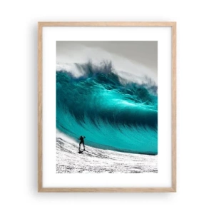 Póster en marco roble claro - Reto aceptado - 40x50 cm