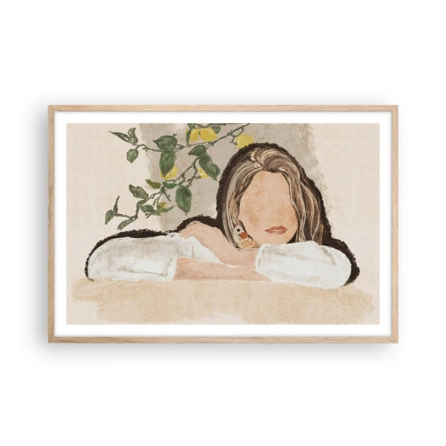 Póster en marco roble claro - La belleza del sur - 91x61 cm