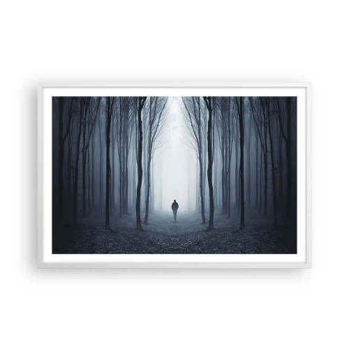 Póster en marco blanco - Alto y claro - 91x61 cm
