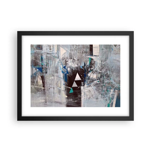 Póster en marco negro - El orden superior de los triángulos - 40x30 cm