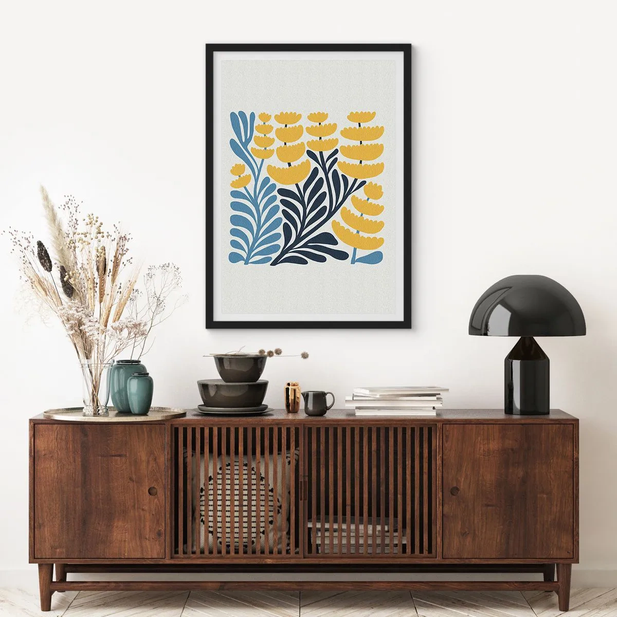 Póster en marco negro - Manto soleado - 50x70 cm