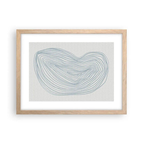 Póster en marco roble claro - Sonrisa de una gota - 40x30 cm