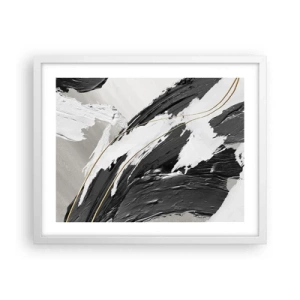 Póster en marco blanco - Abstracción con estilo - 50x40 cm