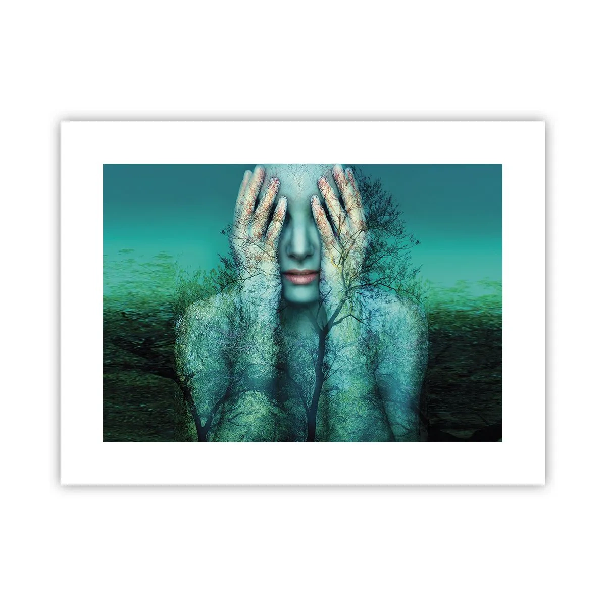 Póster - Sumergida en azul - 40x30 cm