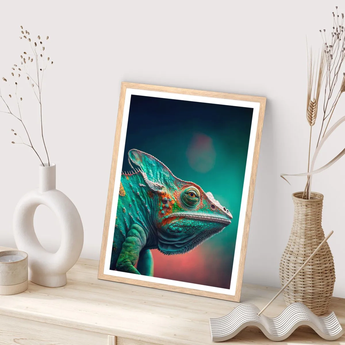 Póster en marco roble claro - ¿Puedes verme? No está bien... - 30x40 cm