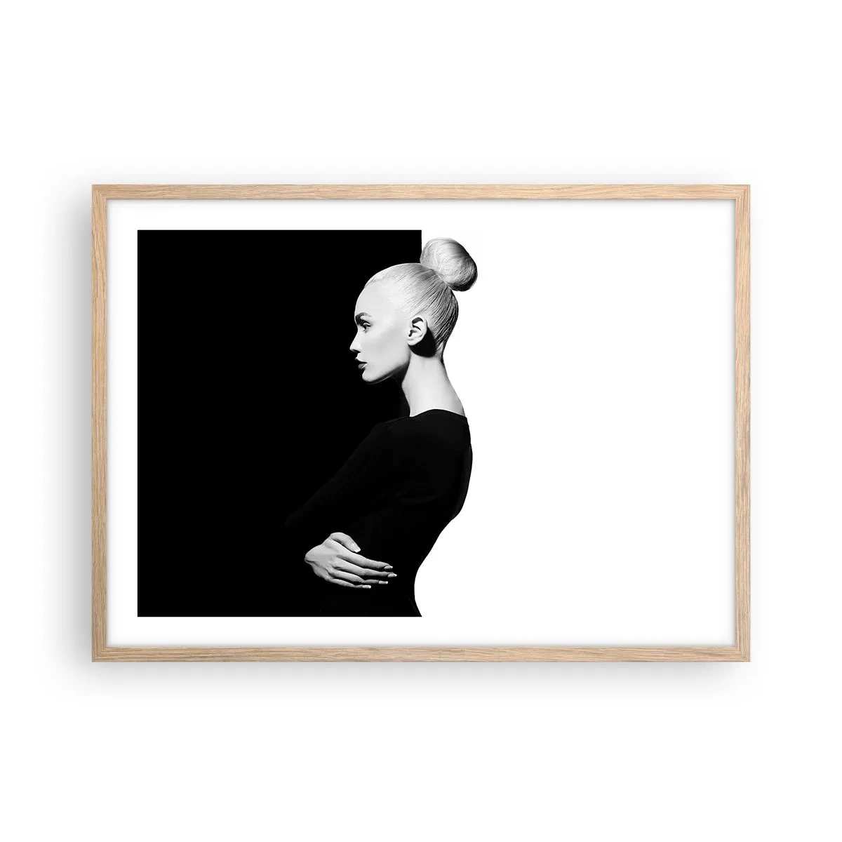 Póster en marco roble claro - Simplemente femenina - 70x50 cm