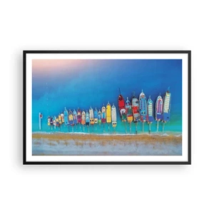 Póster en marco negro - A vista de pájaro - 91x61 cm