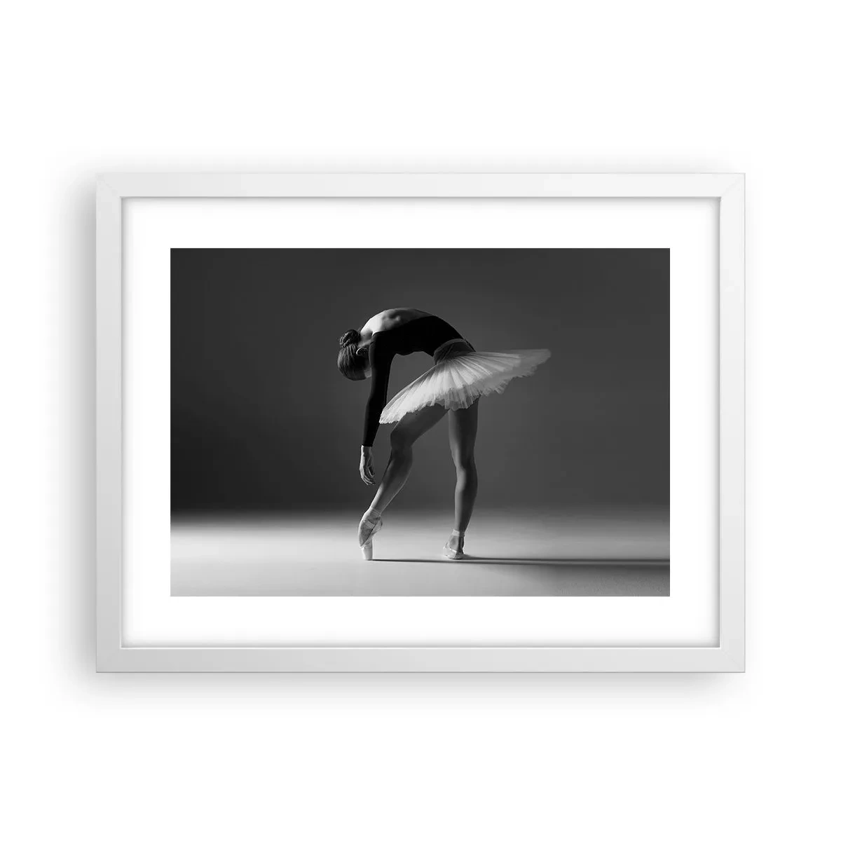 Póster en marco blanco - Bella bailarina - 40x30 cm