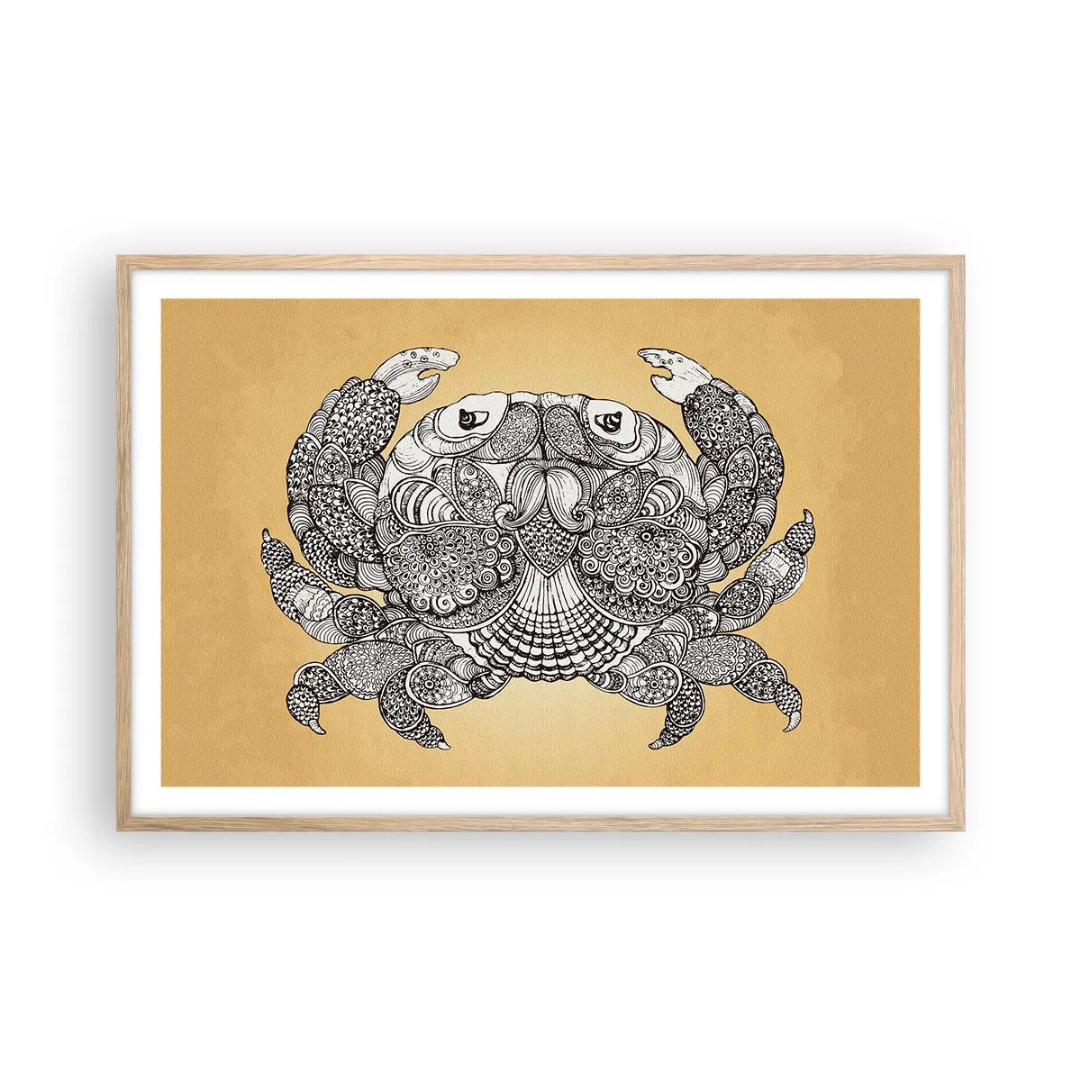 Póster en marco roble claro - Cuentos del Sr. Cangrejo - 91x61 cm