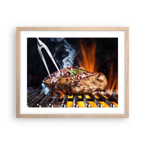 Póster en marco roble claro - Jugoso y fragante - 50x40 cm