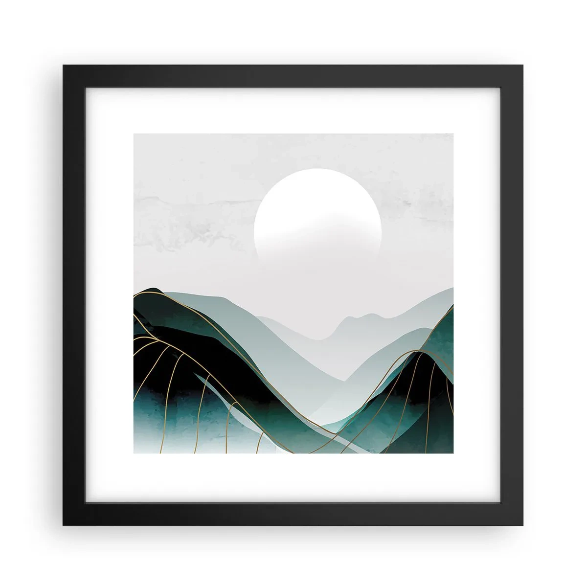 Póster en marco negro - Con toda la majestuosidad - 30x30 cm