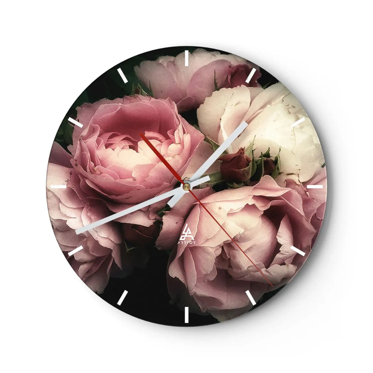 Reloj de pared - Reloj de vidrio - El encanto de la belle époque - 40x40 cm
