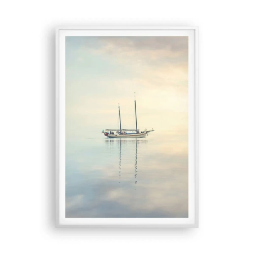 Póster en marco blanco - En un mar de silencio - 70x100 cm