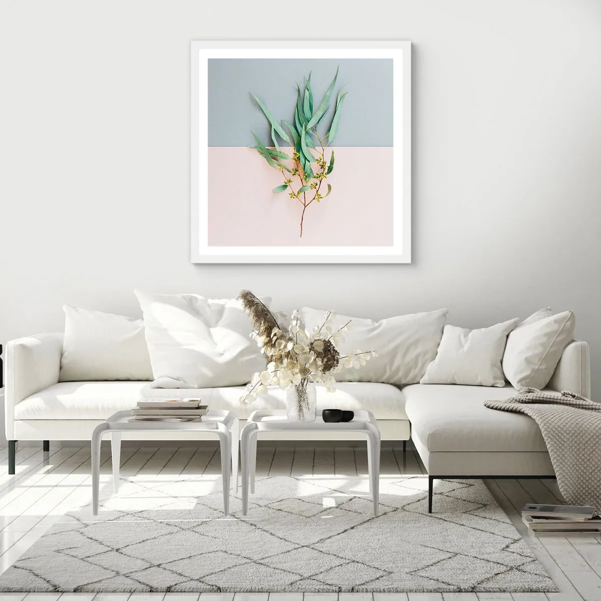 Póster en marco blanco - La sutileza del pastel - 60x60 cm