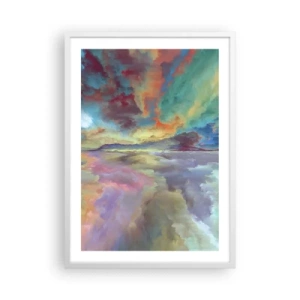 Póster en marco blanco - Dos cielos - 50x70 cm