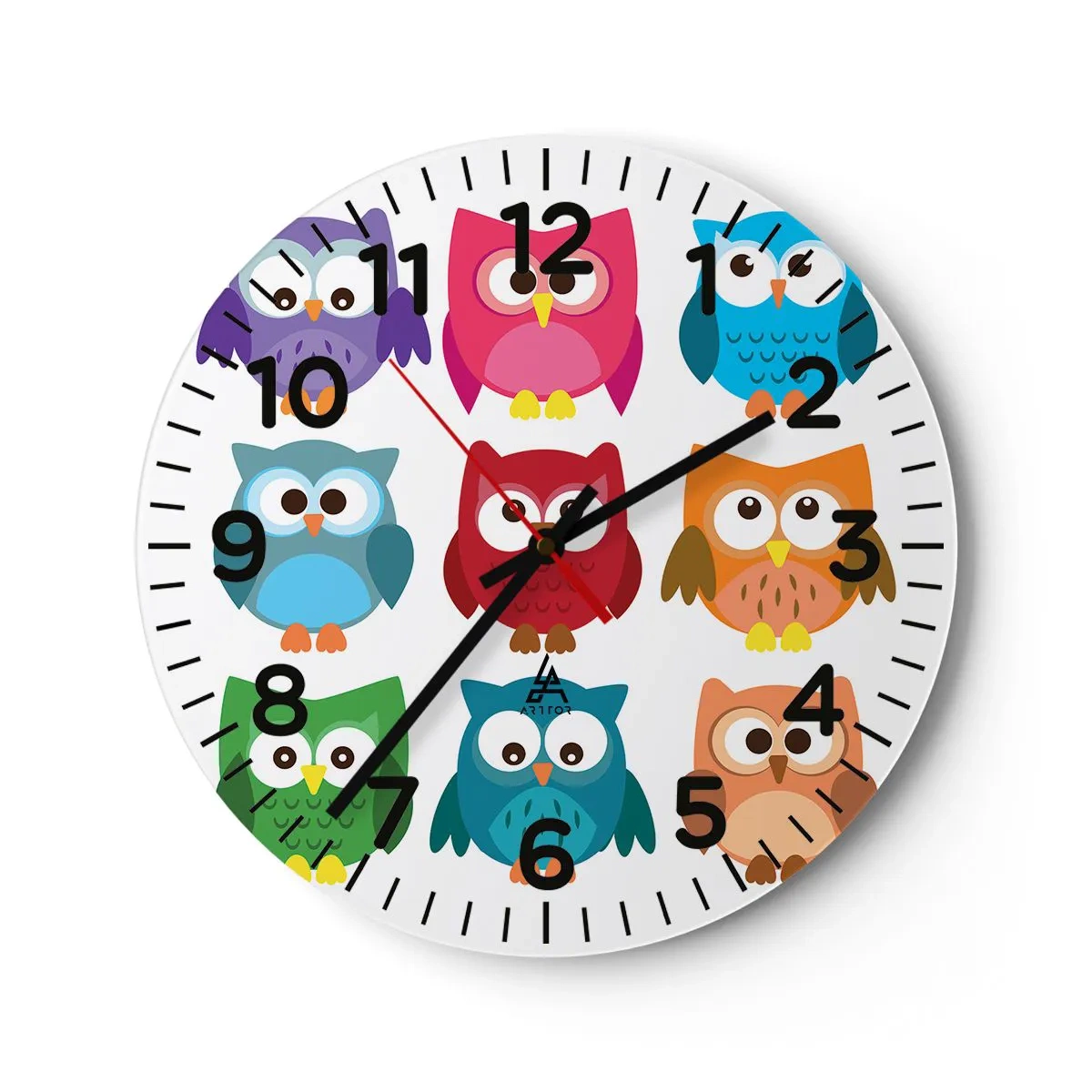 Reloj de pared - Reloj de vidrio - Es divertido ser diferente - 30x30 cm