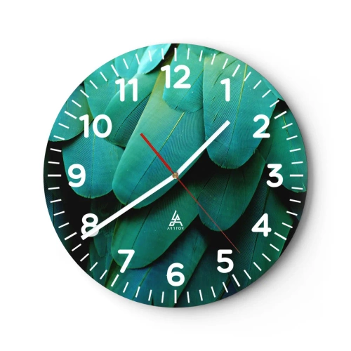 Reloj de pared - Reloj de vidrio - La precisión de la naturaleza - 40x40 cm