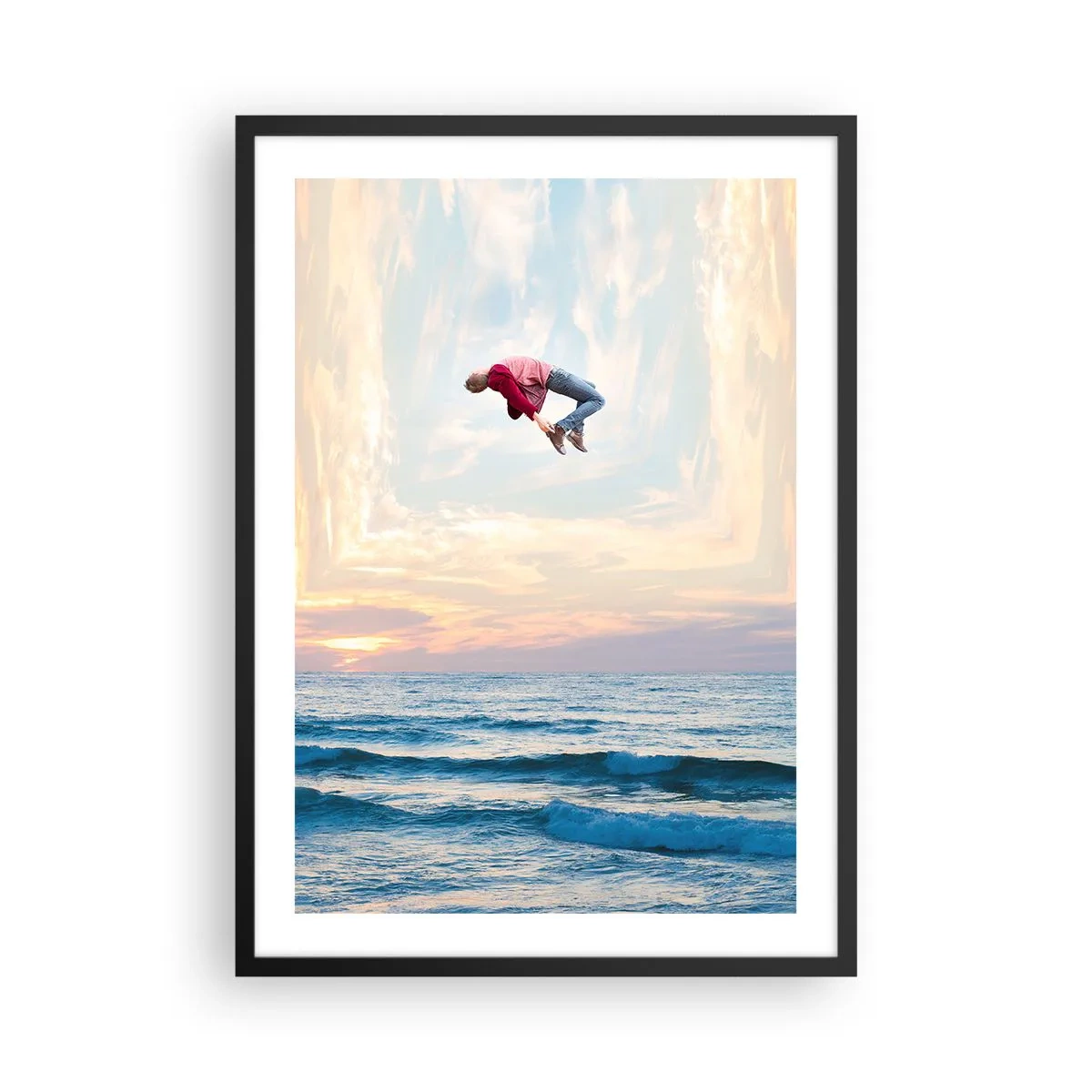 Póster en marco negro - A otra dimensión - 50x70 cm