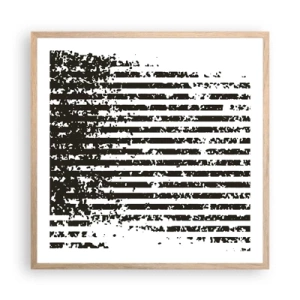 Póster en marco roble claro - Ritmo y ruido - 60x60 cm
