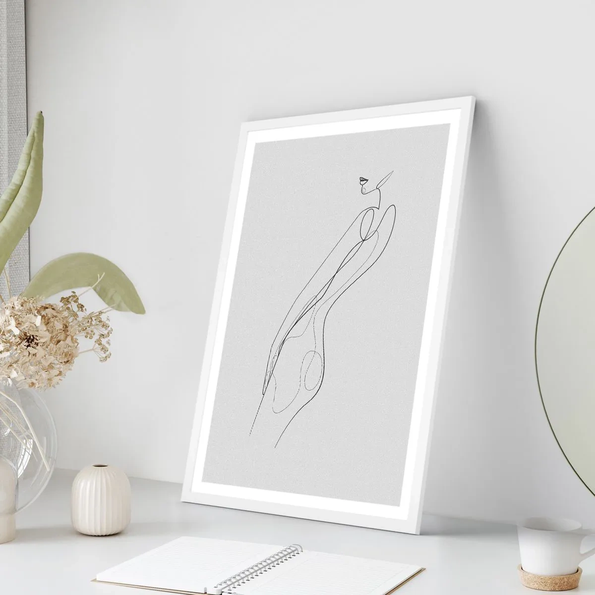 Póster en marco blanco - Apenas una promesa - 50x70 cm