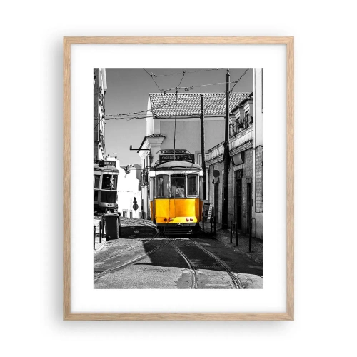 Póster en marco roble claro - Espíritu de Lisboa - 40x50 cm