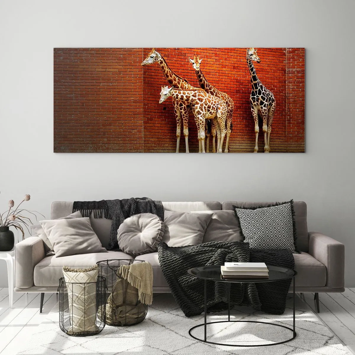 Cuadro sobre vidrio - Impresiones sobre Vidrio - ¿Ves alguna acacia? - 90x30 cm