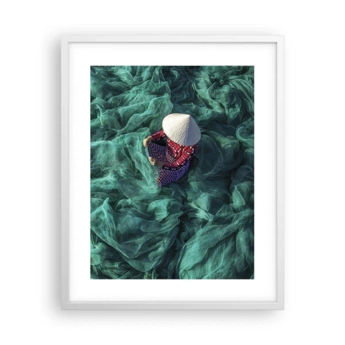 Póster en marco blanco - En un mar de redes - 40x50 cm