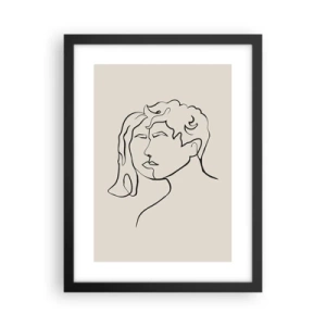 Póster en marco negro - Y se convirtieron en uno - 30x40 cm