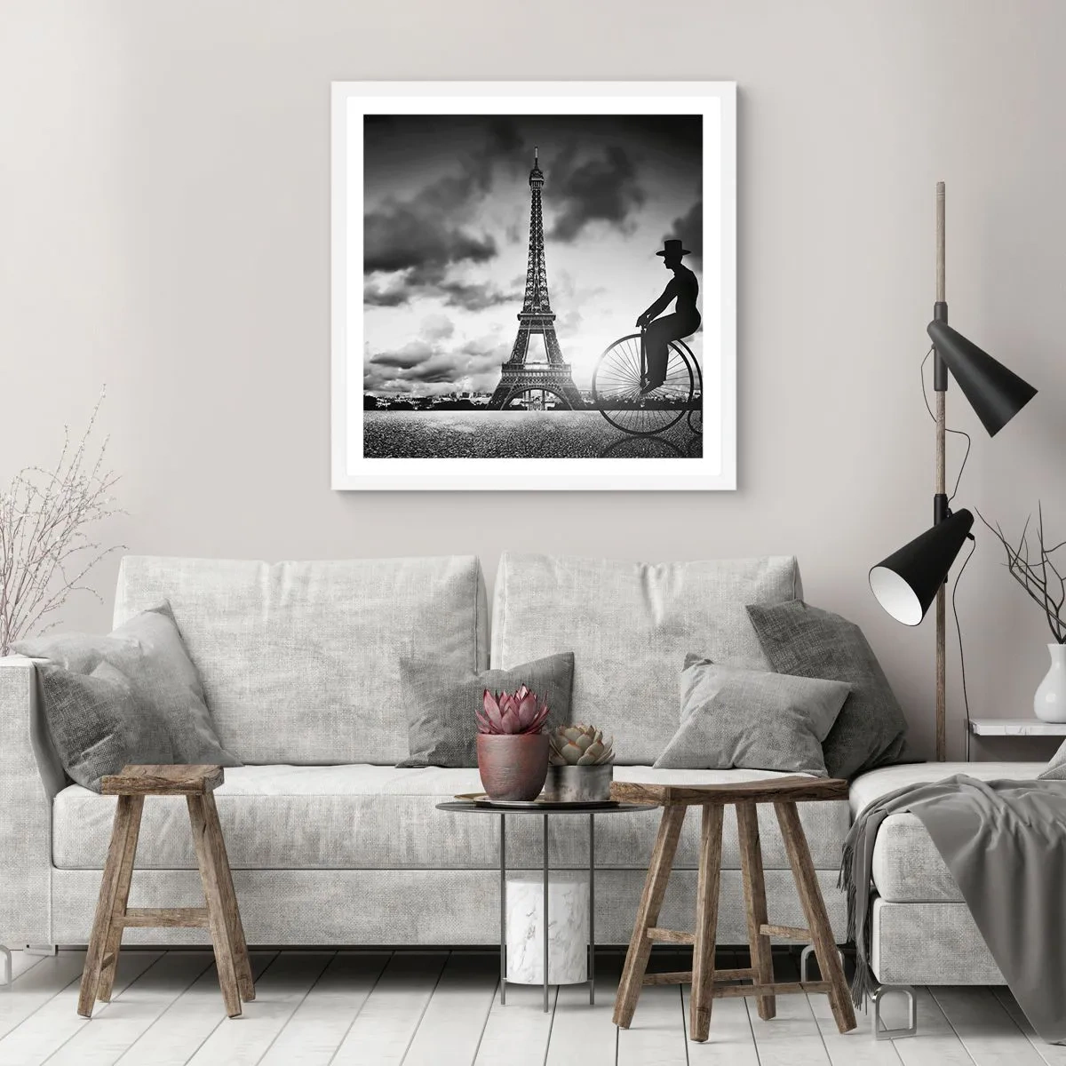 Póster en marco blanco - Añoranza de la Belle Epoque - 30x30 cm