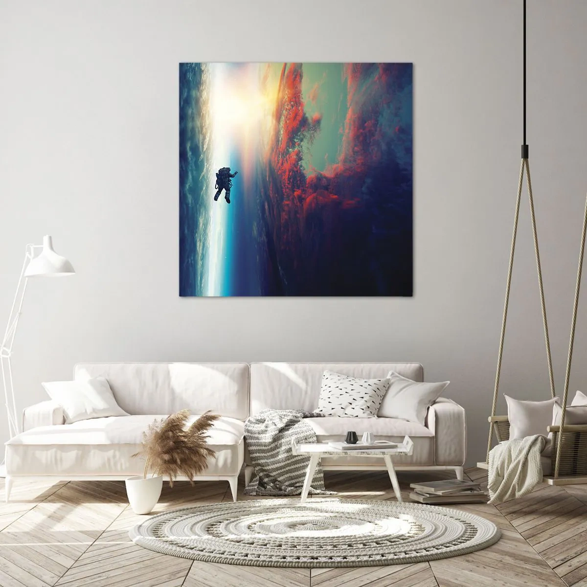 Cuadro sobre lienzo - Impresión de Imagen - Enfrentarse al universo - 30x30 cm