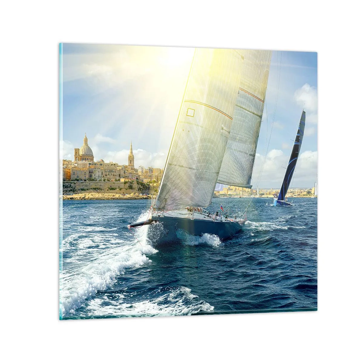 Cuadro sobre vidrio - Impresiones sobre Vidrio - Hora de abandonar la ciudad - 40x40 cm