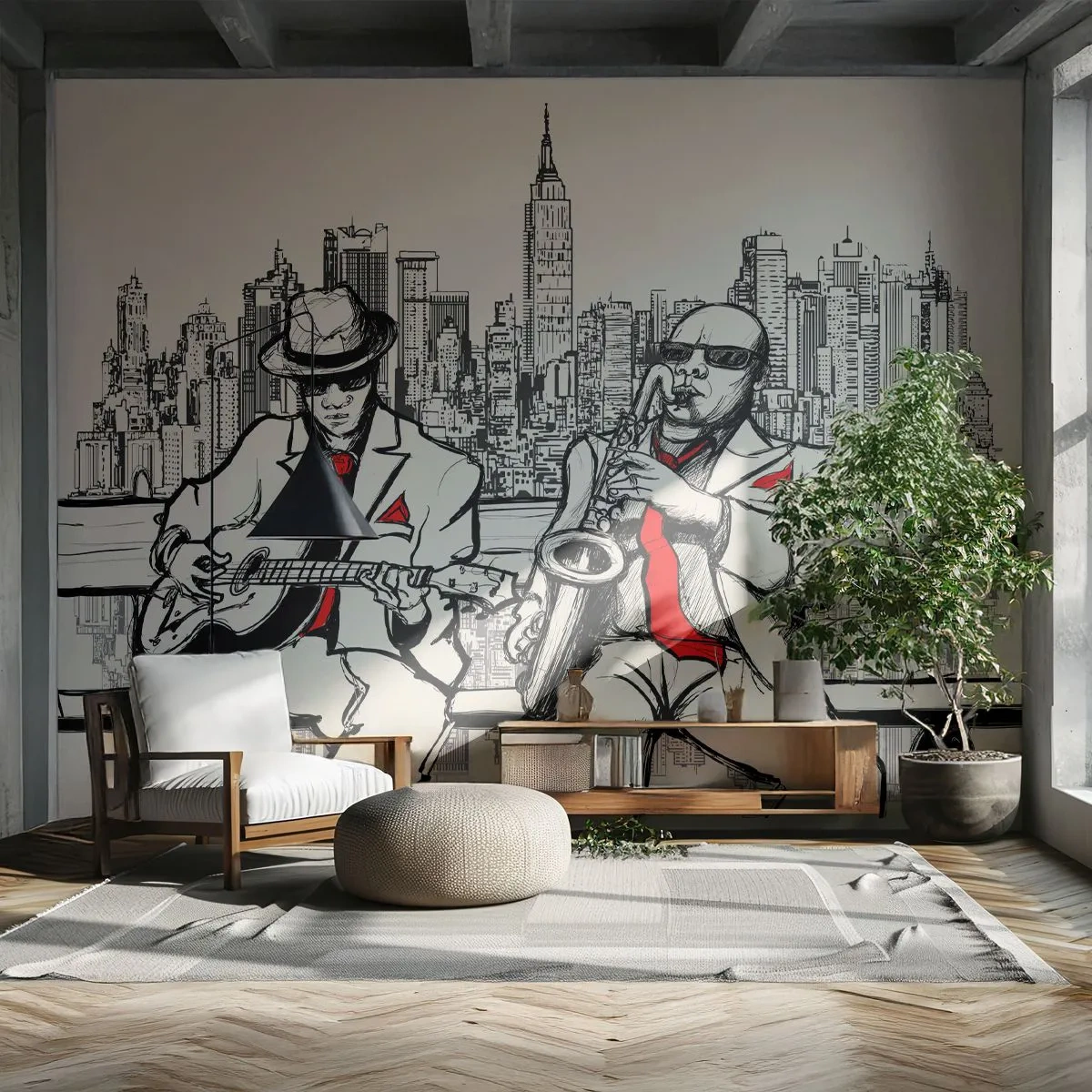 Fotomural Standard Eco - Improvisación en Nueva York - Música, Jazz, Nueva York - 400x280 cm
